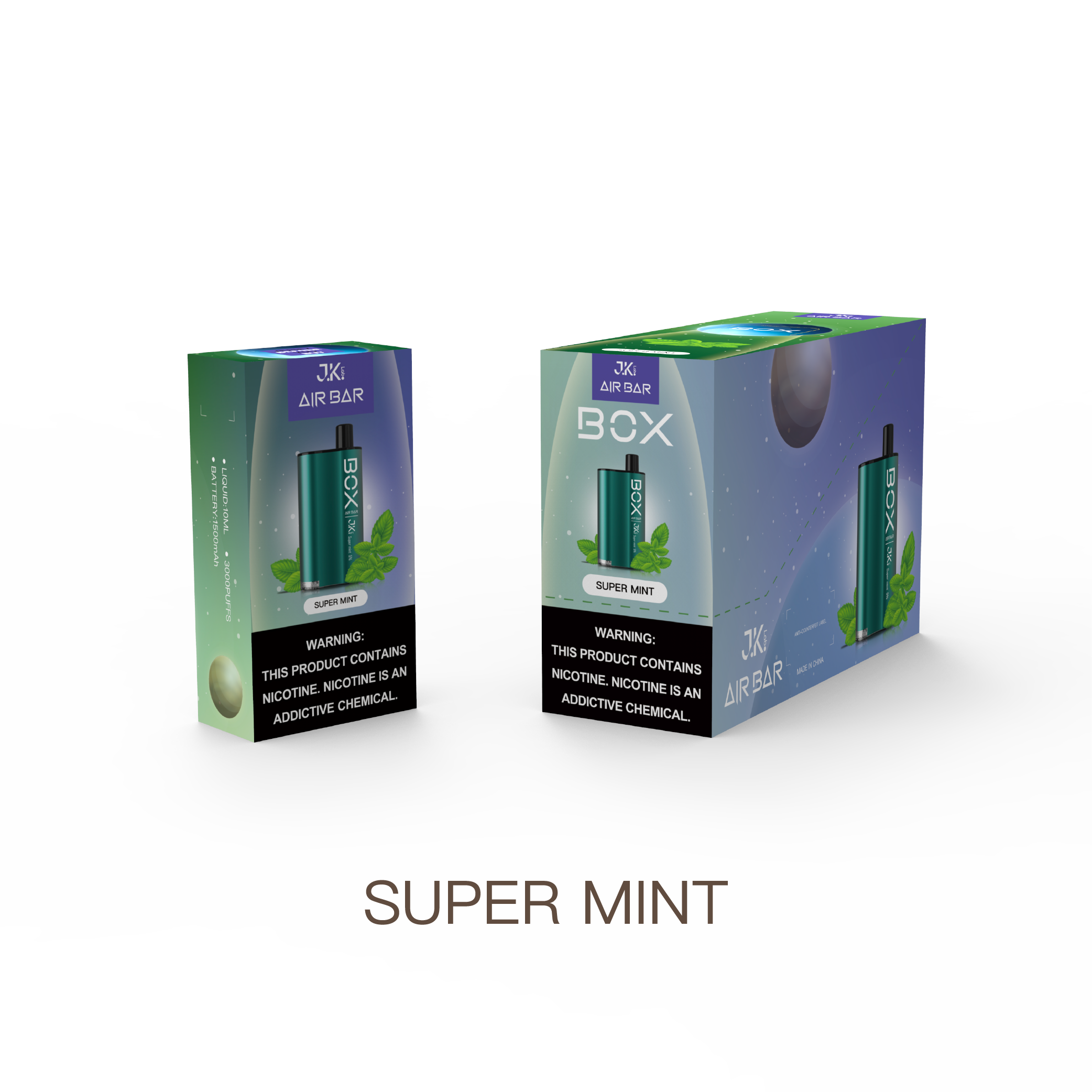Air Bar Box 3000 Puff Disposable Vape (Super Mint)