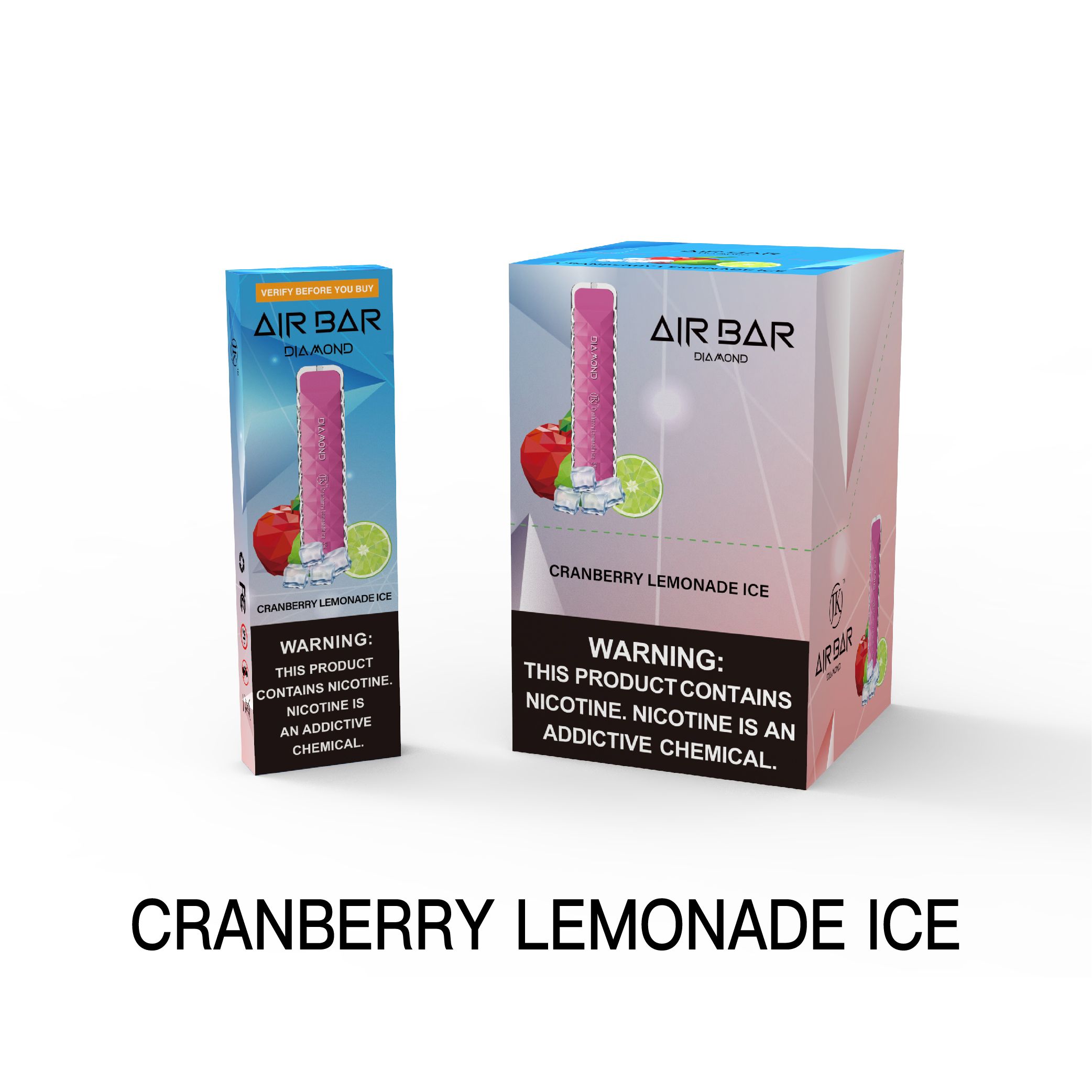 Air Bar Diamond 500 Puff Disposable Vape (Cranberry Lemonade Ice)