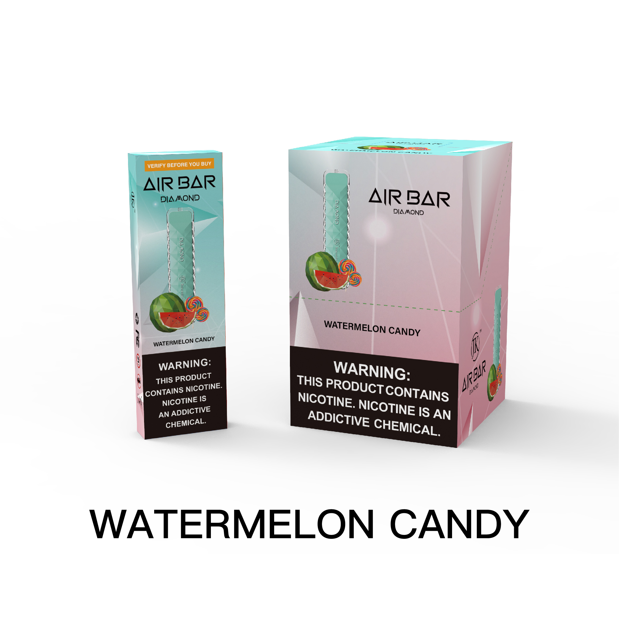 Air Bar Diamond 500 Puff Disposable Vape (Watermelon Candy)