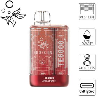 E.B. Design TE6000 6000 Puff Disposable Vape (Apple Peach)