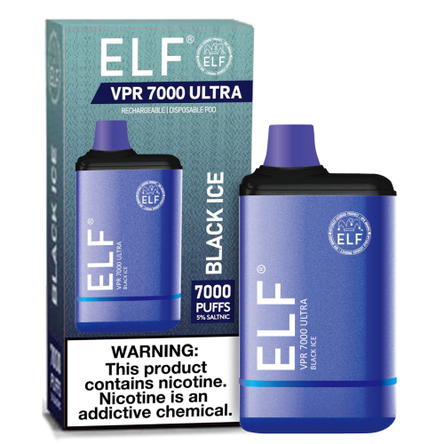 Elf VPR Ultra 7000 Puff Disposable Vape (Black Ice)