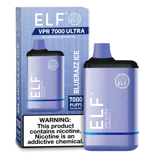 Elf VPR Ultra 7000 Puff Disposable Vape (Bluerazz Ice)