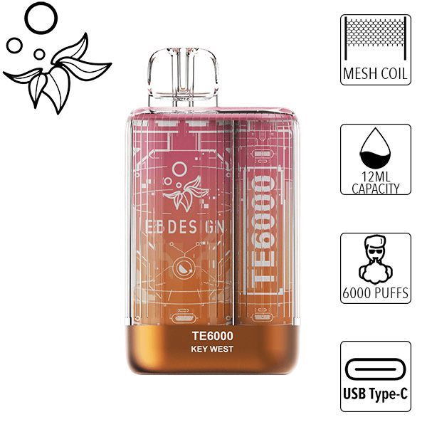 E.B. Design TE6000 6000 Puff Disposable Vape (Key West)