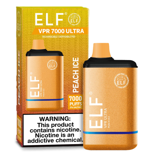 Elf VPR Ultra 7000 Puff Disposable Vape (Peach Ice)