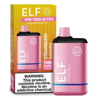 Elf VPR Ultra 7000 Puff Disposable Vape (Strawberry Banana)