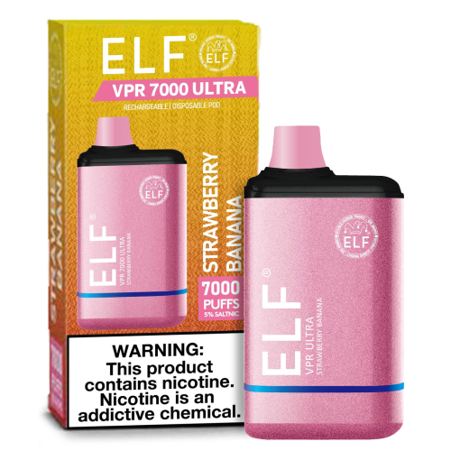 Elf VPR Ultra 7000 Puff Disposable Vape (Strawberry Banana)