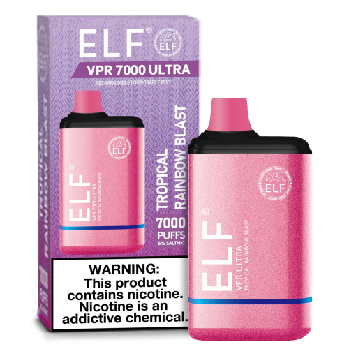 Elf VPR Ultra 7000 Puff Disposable Vape (Tropical Rainbow Blast)