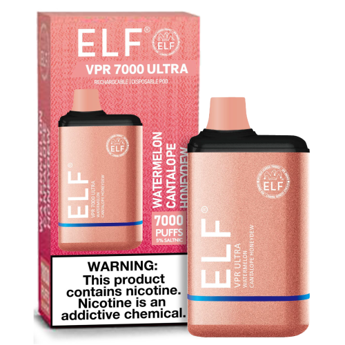 Elf VPR Ultra 7000 Puff Disposable Vape (Watermelon Cantalope Honeydew)
