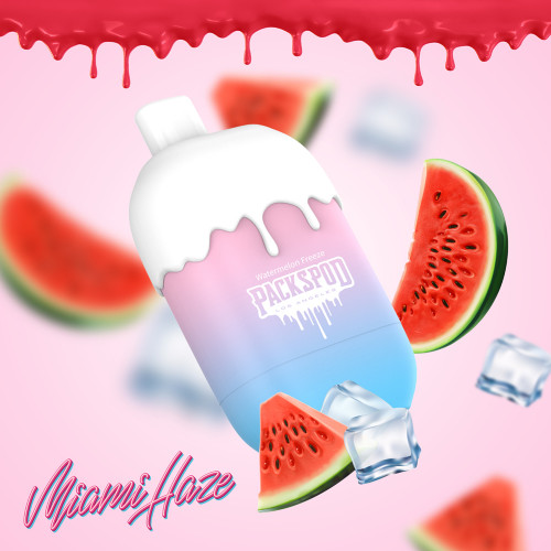 Packwood PacksPod 5000 Puffs Disposable Vape - Miami Haze (WATERMELON FREEZE)