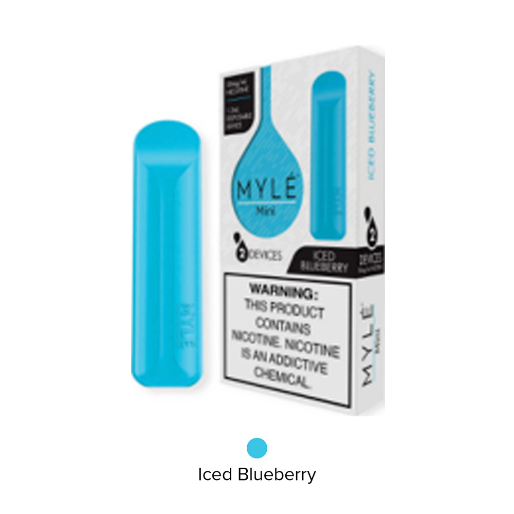 MYLE Mini 2 Pack Disposable Vape (Iced Blueberry)