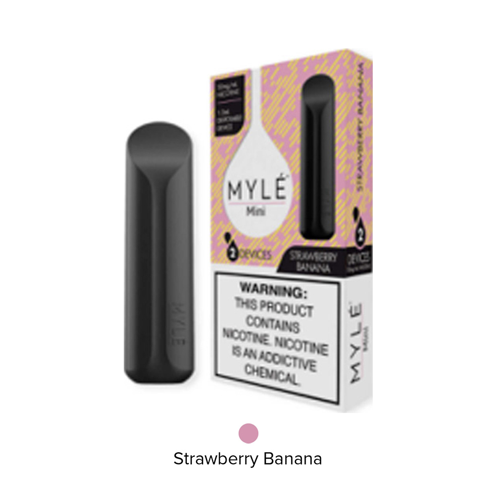 MYLE Mini 2 Pack Disposable Vape (Strawberry Banana)