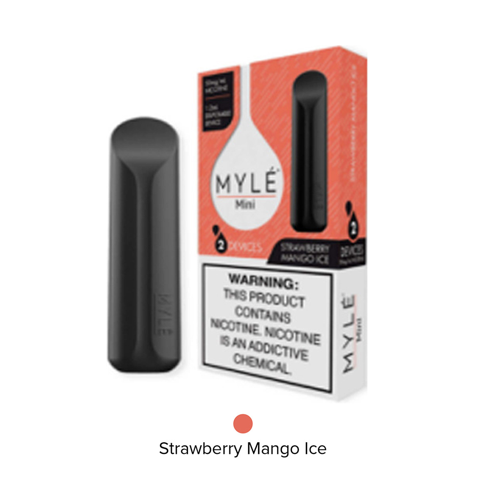 MYLE Mini 2 Pack Disposable Vape (Strawberry Mango Ice)