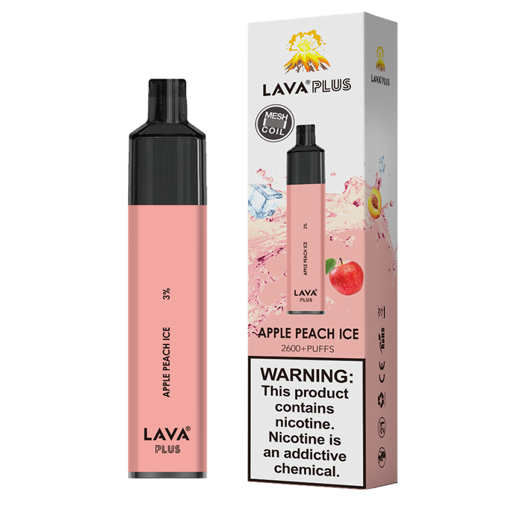 Lava Plus 2600 Puffs Disposable Vape Device (Apple Peach Ice 3%)