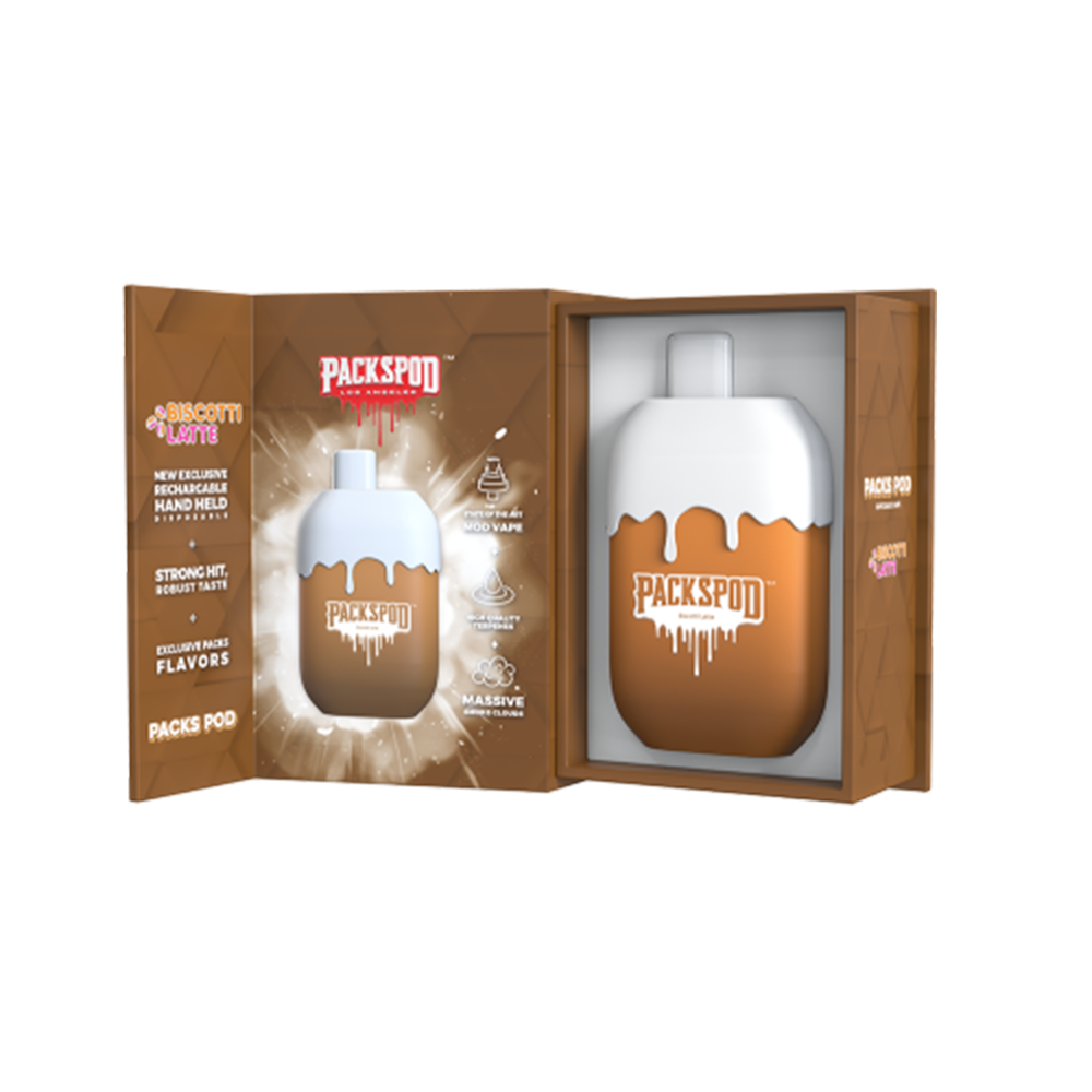 Packwood PacksPod 5000 Puffs Disposable Vape (Biscotti Latte)