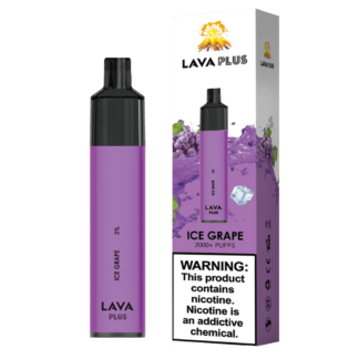 Lava Plus 2600 Puffs Disposable Vape Device (Grape Ice 3%)