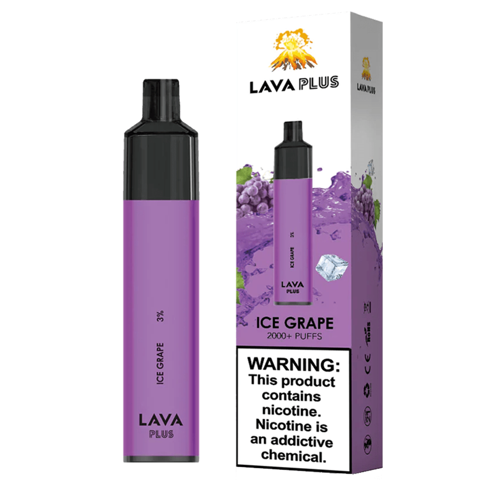 Lava Plus 2600 Puffs Disposable Vape Device (Grape Ice 3%)
