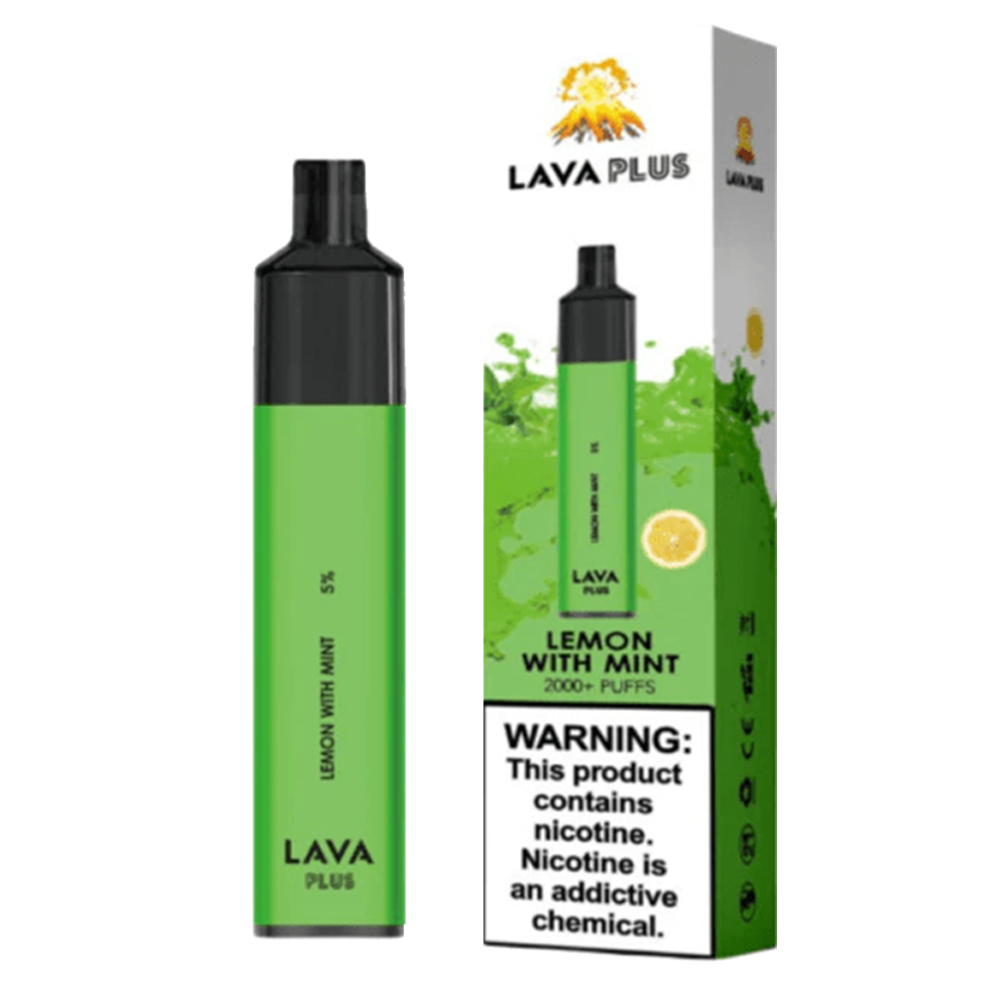 Lava Plus 2600 Puffs Disposable Vape Device (Lemon With Mint 5%)