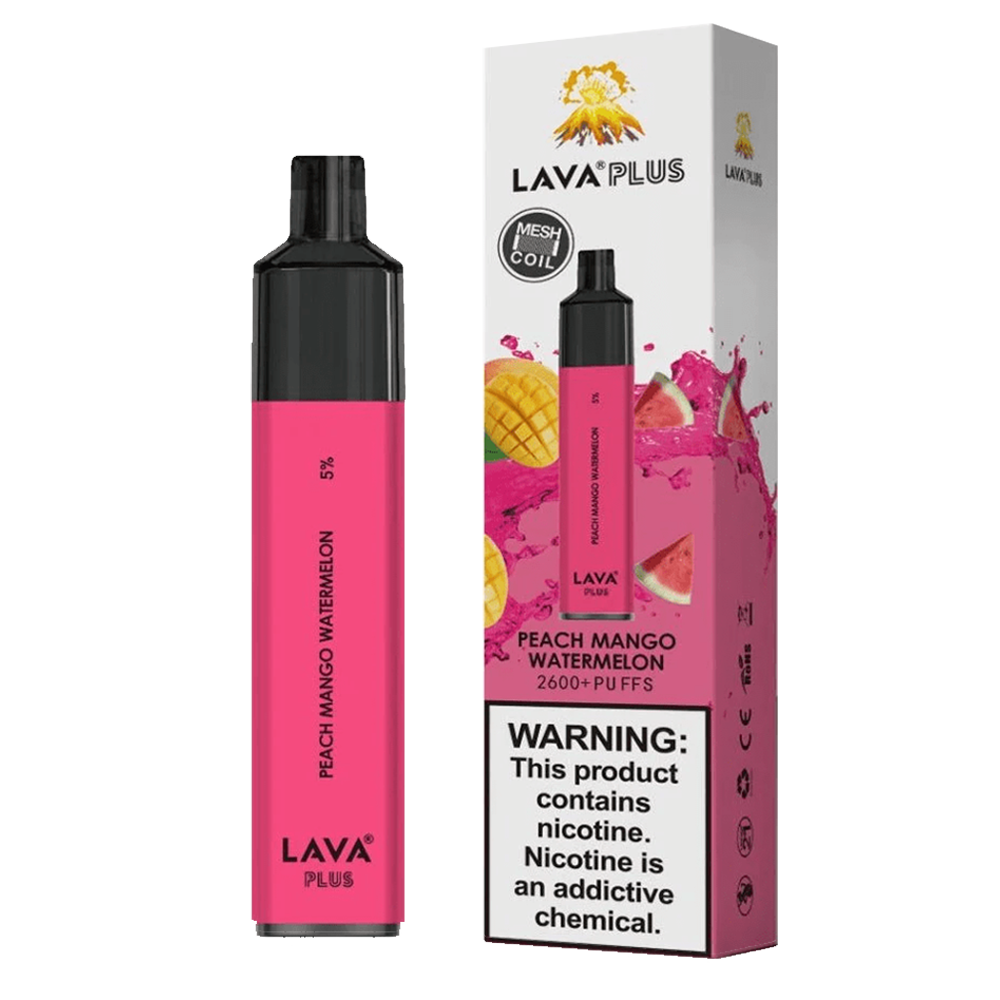 Lava Plus 2600 Puffs Disposable Vape Device (Peach Mango Watermelon 5%)