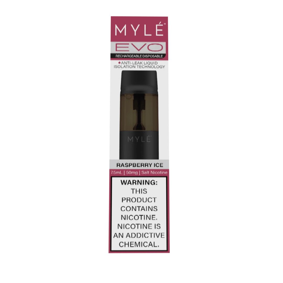 MYLE Evo Rechargeable Disposable Vape (Raspberry Ice)