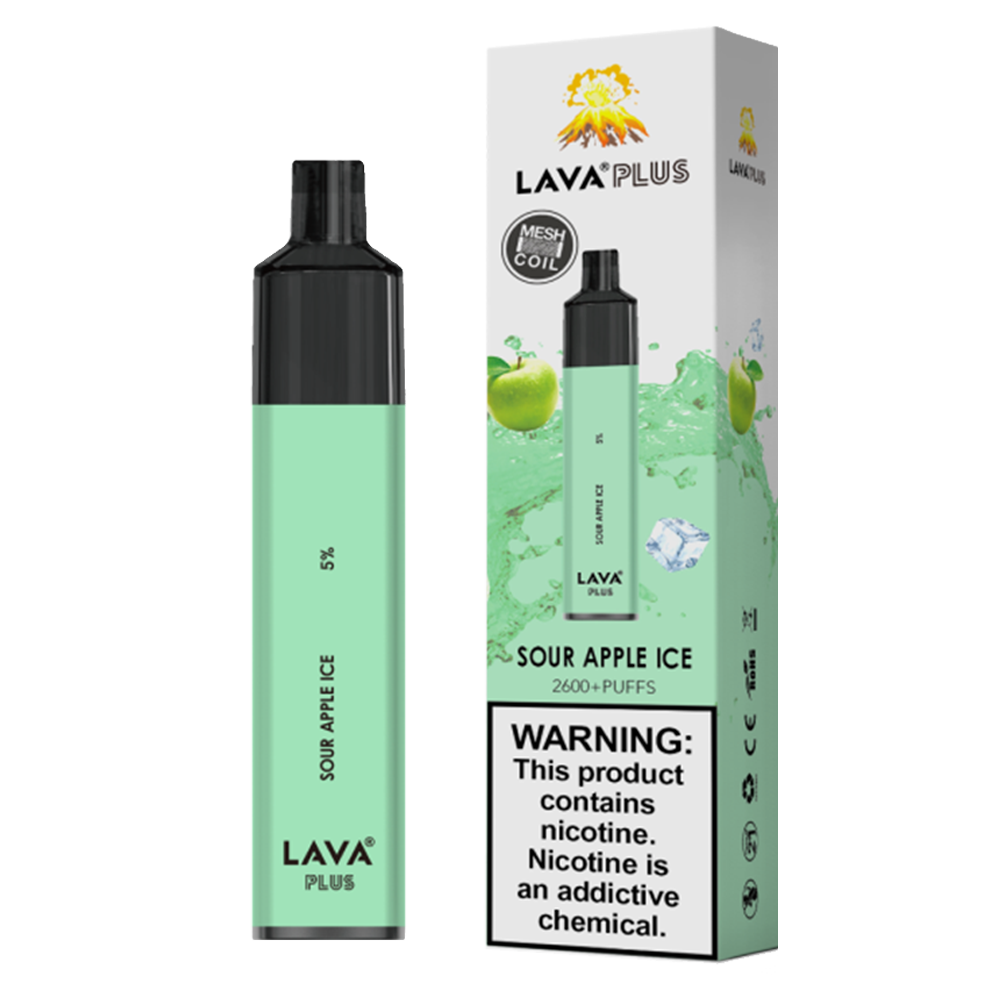 Lava Plus 2600 Puffs Disposable Vape Device (Sour Apple Ice 5%)
