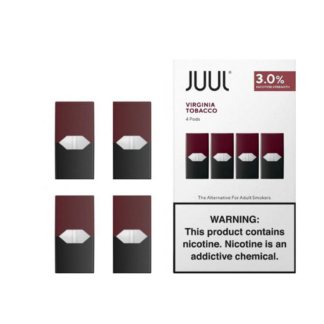 Juul Pods -1 Pack of 4 Pods (USA) Virginia Tobacco 3%