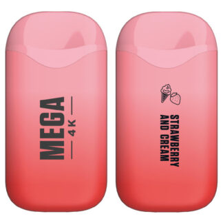 Mega 4K Disposable Pod Device 4000 Puffs (Strawberry and Cream)