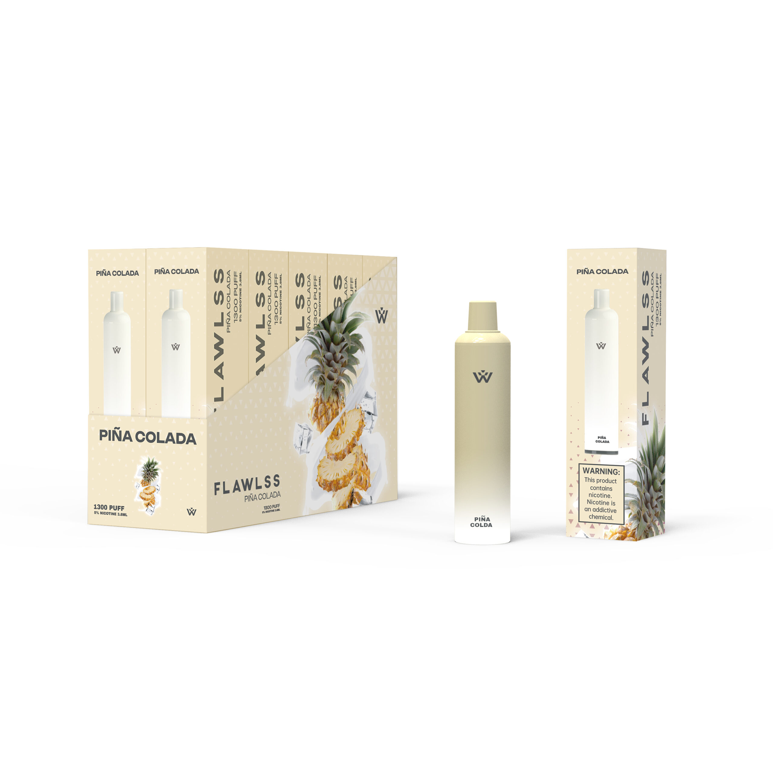 Flawlss 1300 Puff Disposable Vape (Pina Colada)